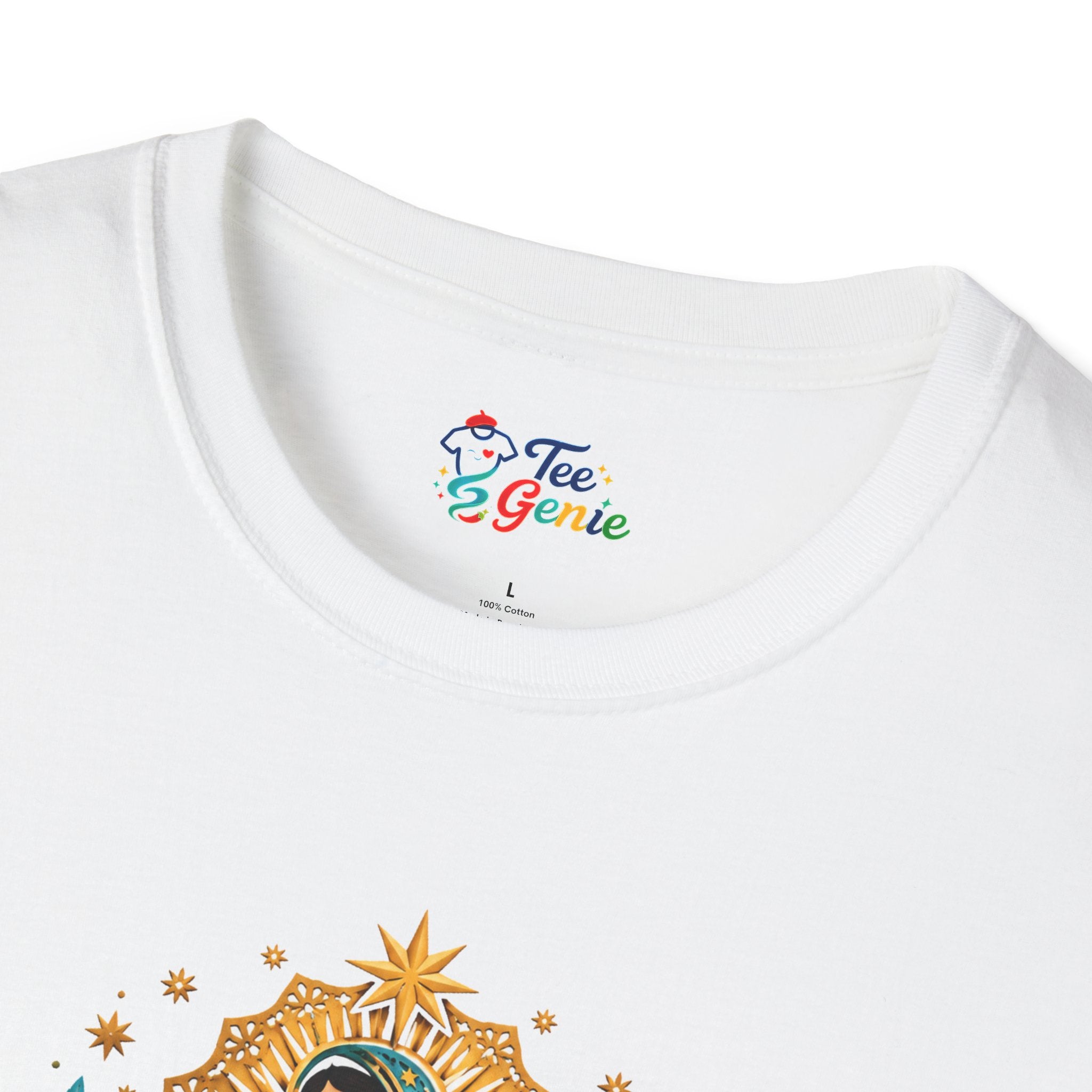 Playera Virgen de Guadalupe Estilo Papel Picado Mexicano
