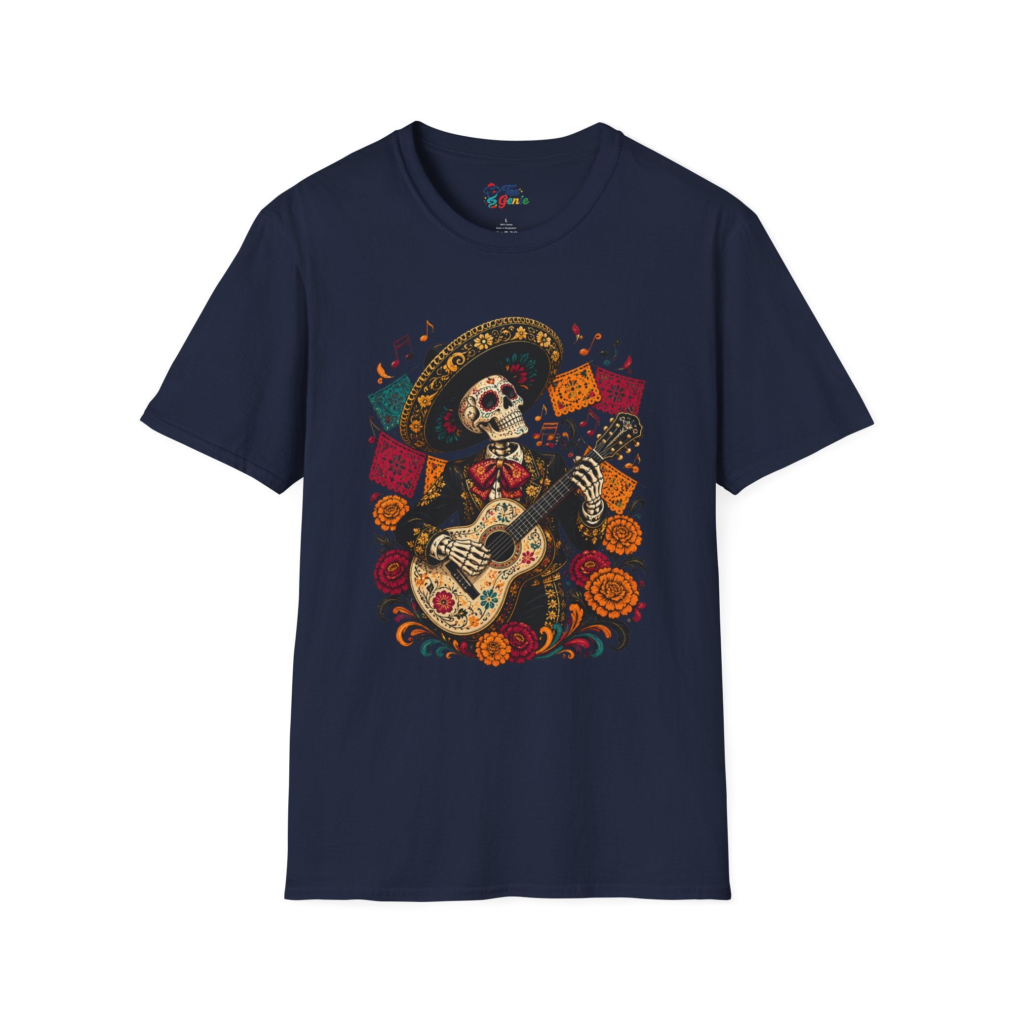 Playera Día de Muertos Mariachi Calavera