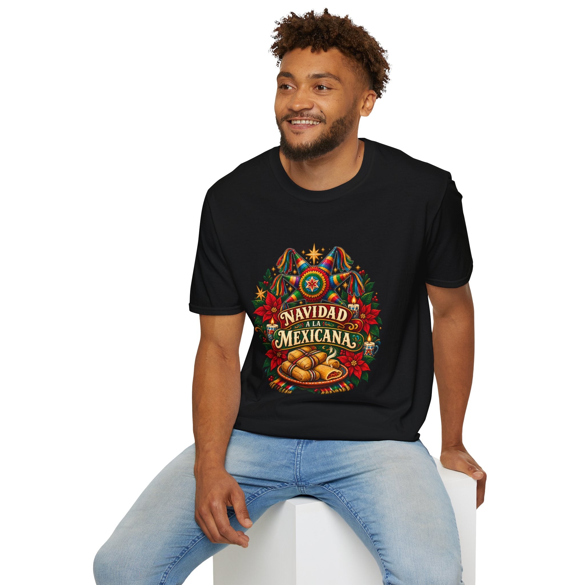 Playera Navidad a la Mexicana – Tamales y Piñata
