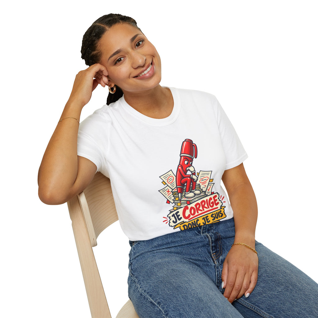 T-shirt professeur de FLE Je corrige donc je suis