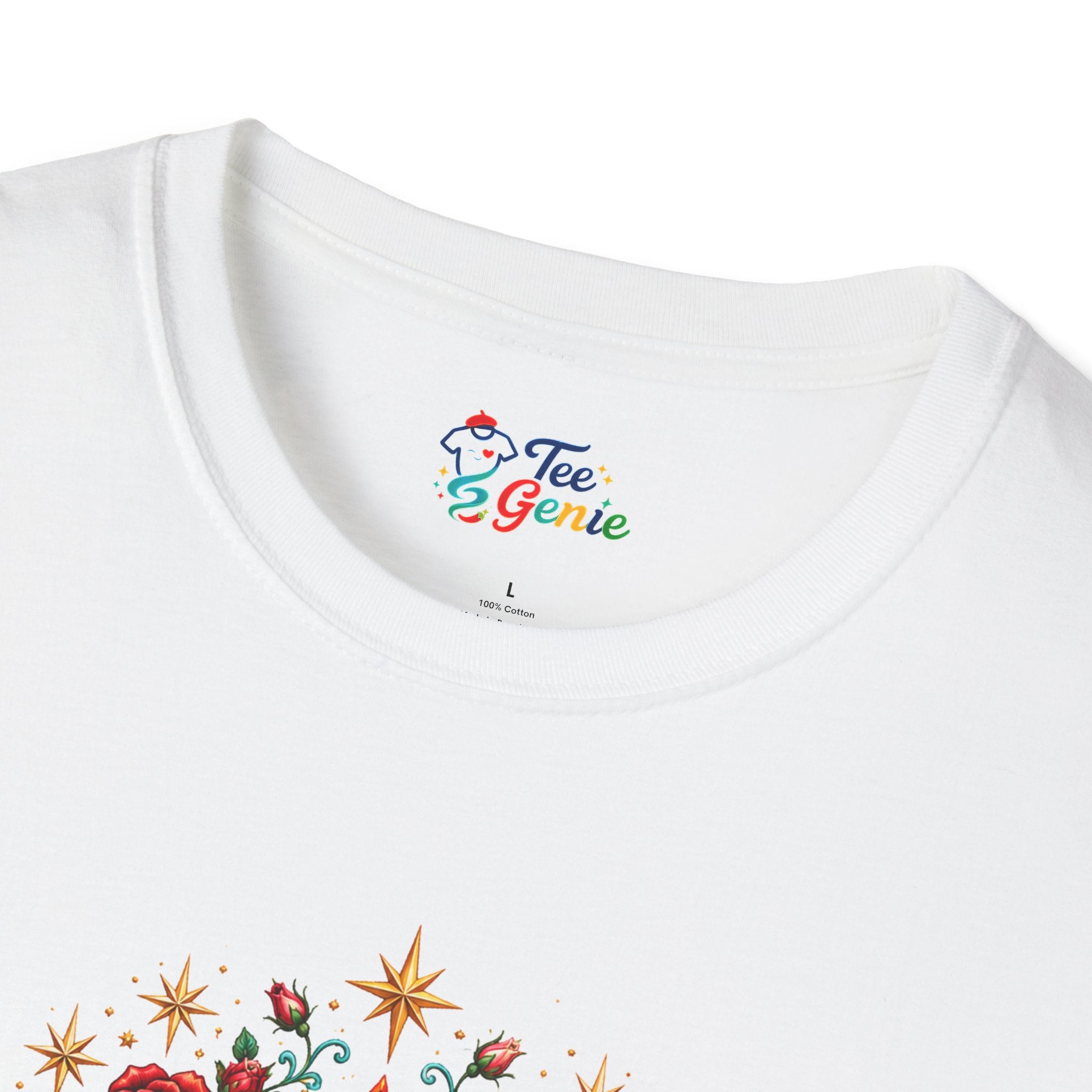 Playera Corazón Sagrado de Guadalupe con Rosas Mexicanas