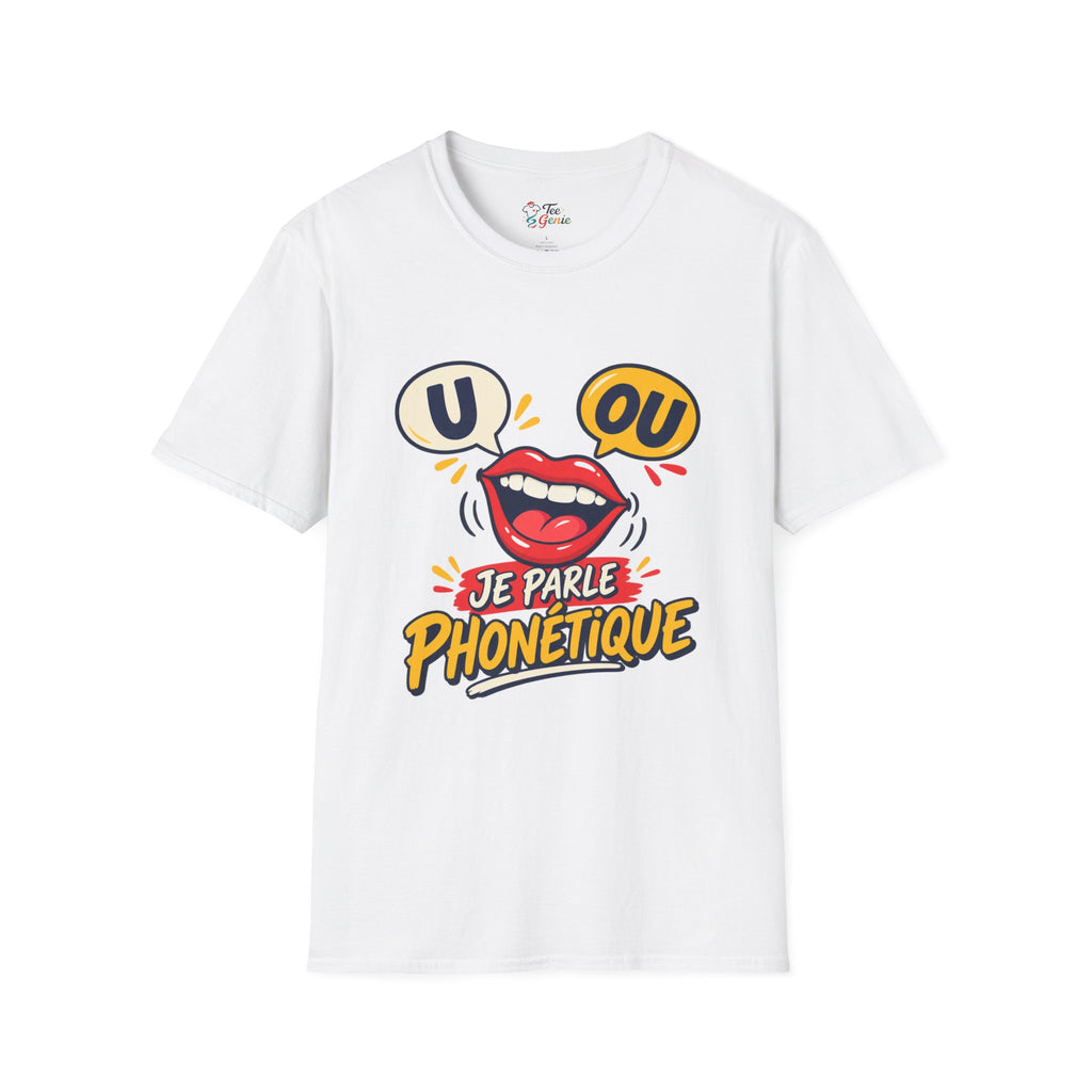 T-shirt professeur de FLE U ou OU Je parle phonétique