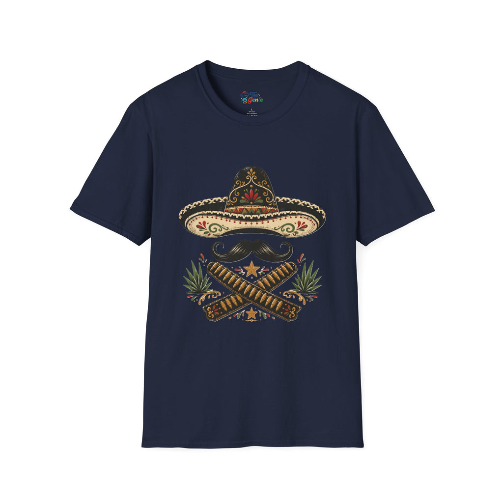 Playera Sombrero y Bigote Revolucionario