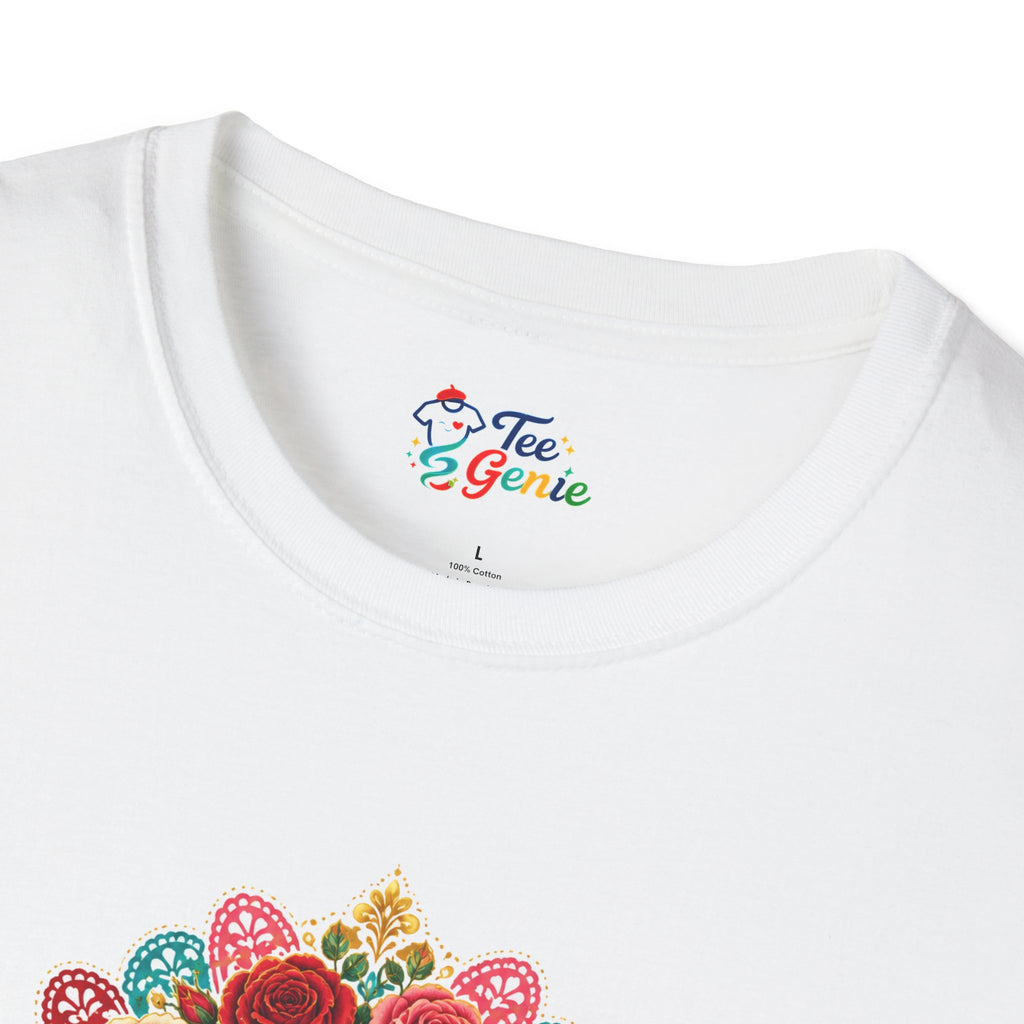 Playera Virgen de Guadalupe con Rosas y Arte Popular Mexicano