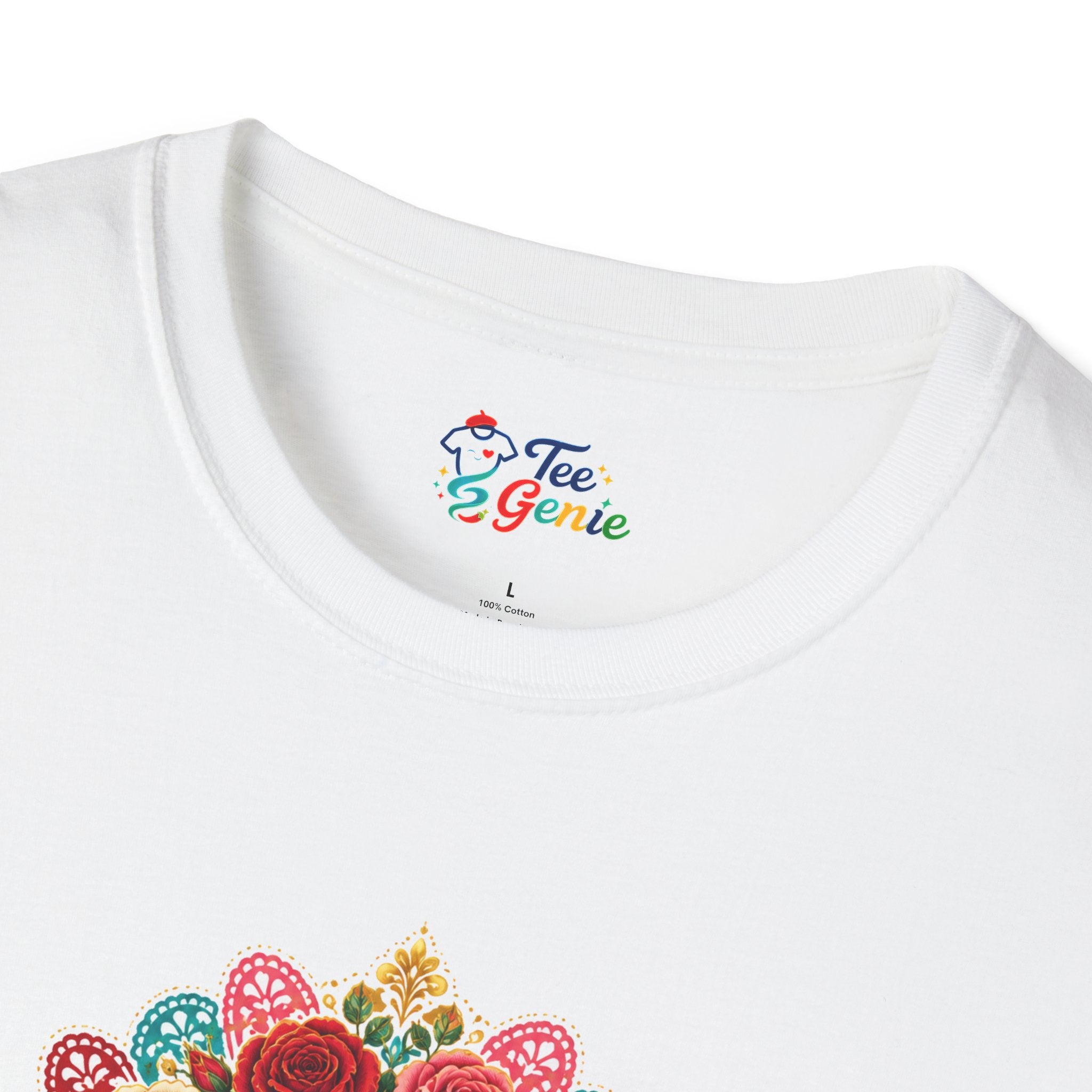 Playera Virgen de Guadalupe con Rosas y Arte Popular Mexicano