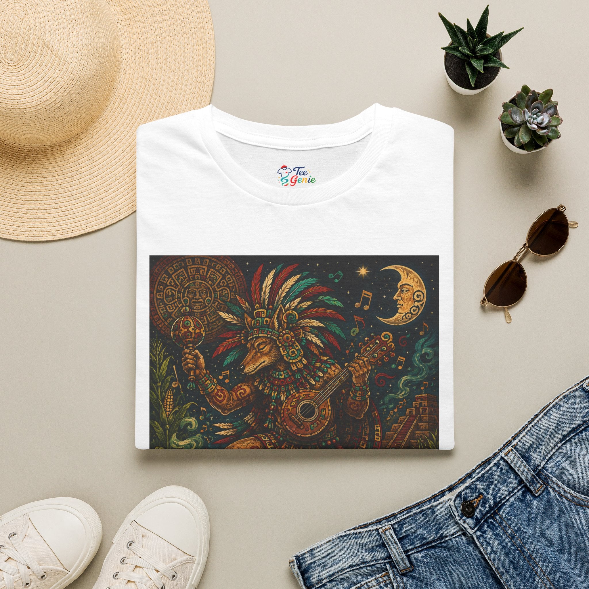 Playera azteca Huehuecóyotl