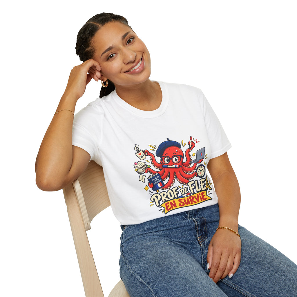 T-shirt humoristique Prof de FLE en survie