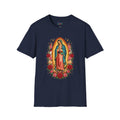 Playera Virgen de Guadalupe con Rosas y Rayos Dorados