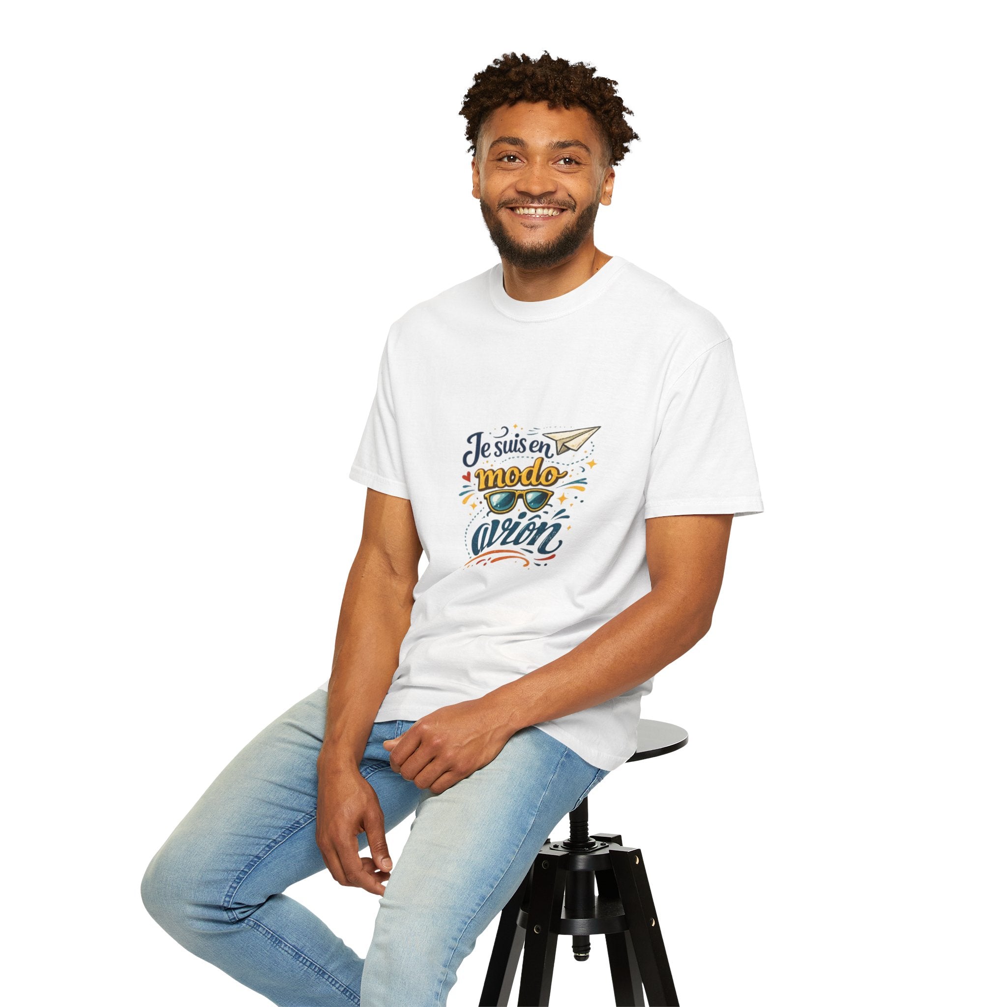 T-Shirt — "Je suis en modo avion" French Airplane Mode Graphic Tee