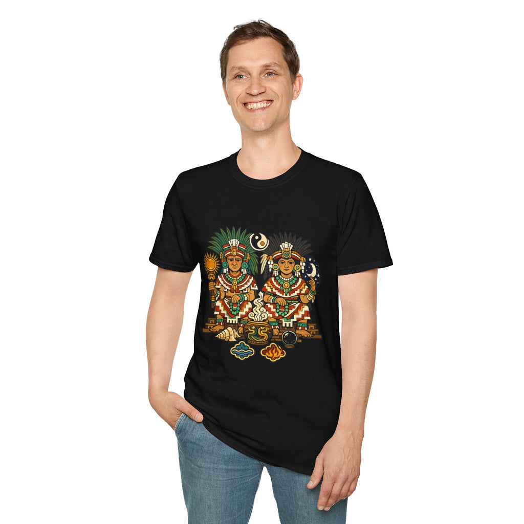 Playera azteca Ometecuhtli y Omecihuatl