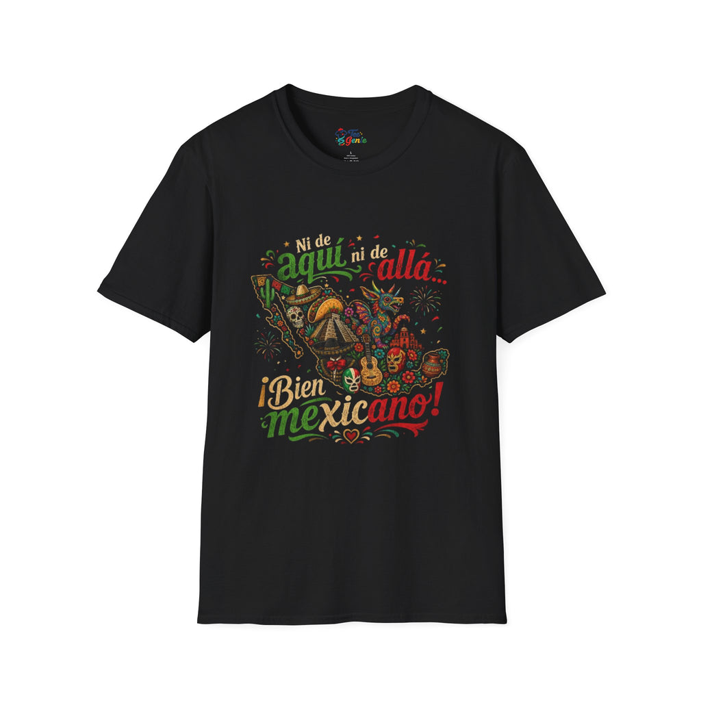 Playera Ni de aqui ni de alla bien mexicano