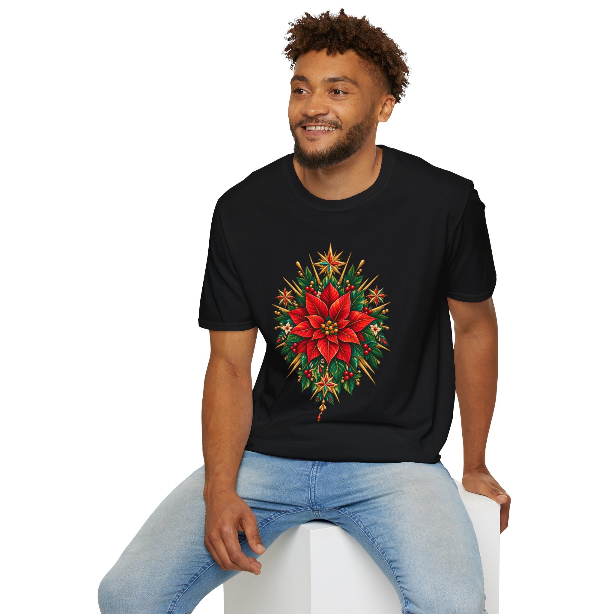 Playera Flor de Nochebuena – Navidad Mexicana
