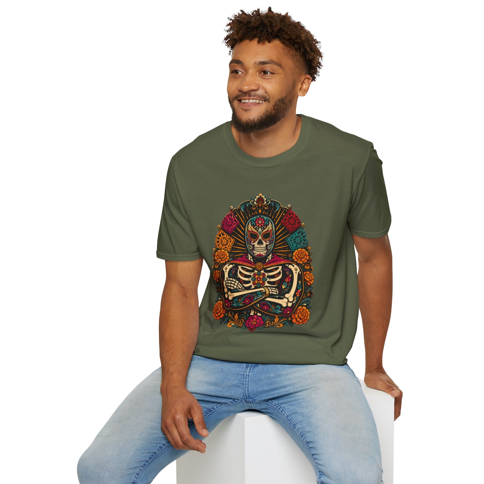 Playera Día de Muertos Luchador Calavera