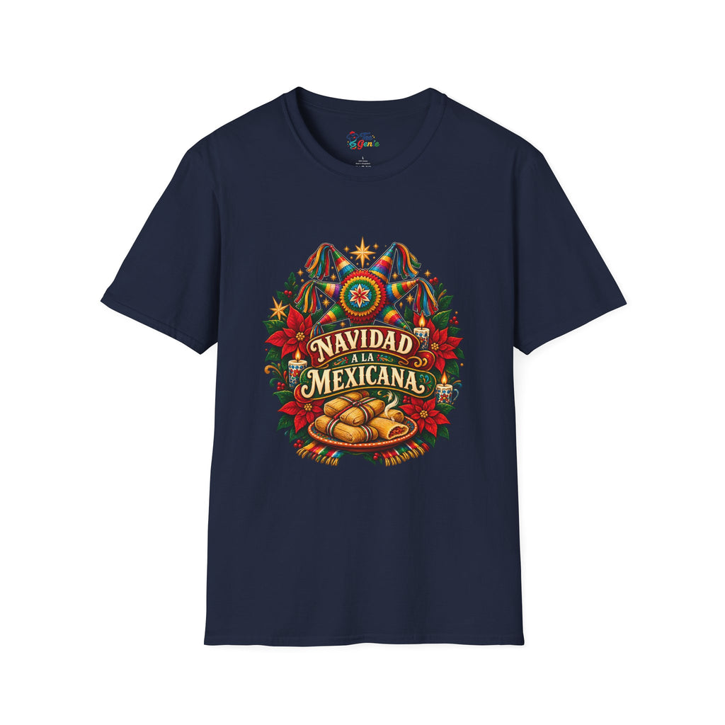 Playera Navidad a la Mexicana – Tamales y Piñata