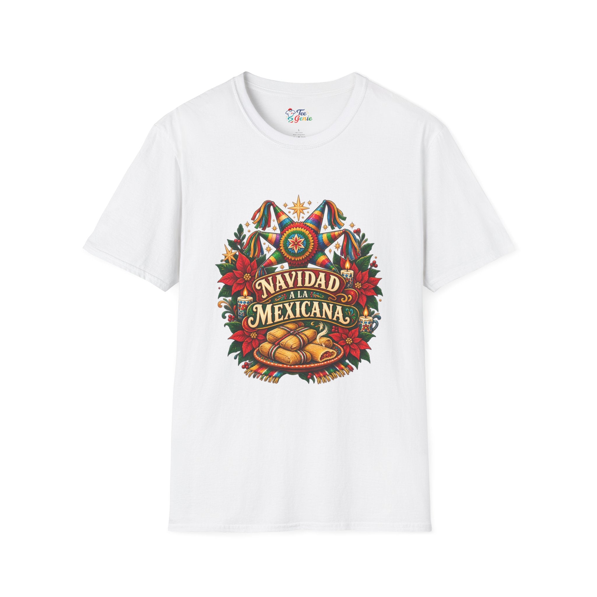 Playera Navidad a la Mexicana – Tamales y Piñata