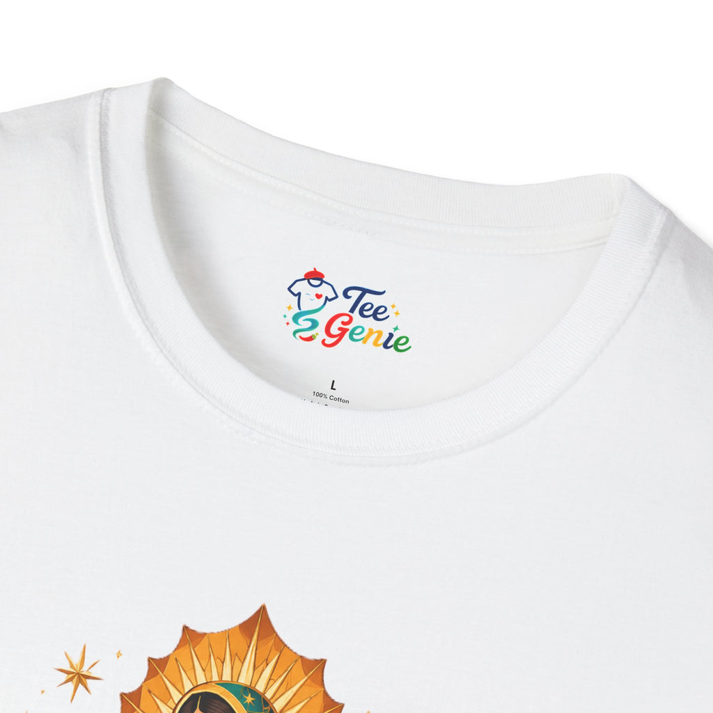 Playera Virgen de Guadalupe Geométrica con Rosas Mexicanas