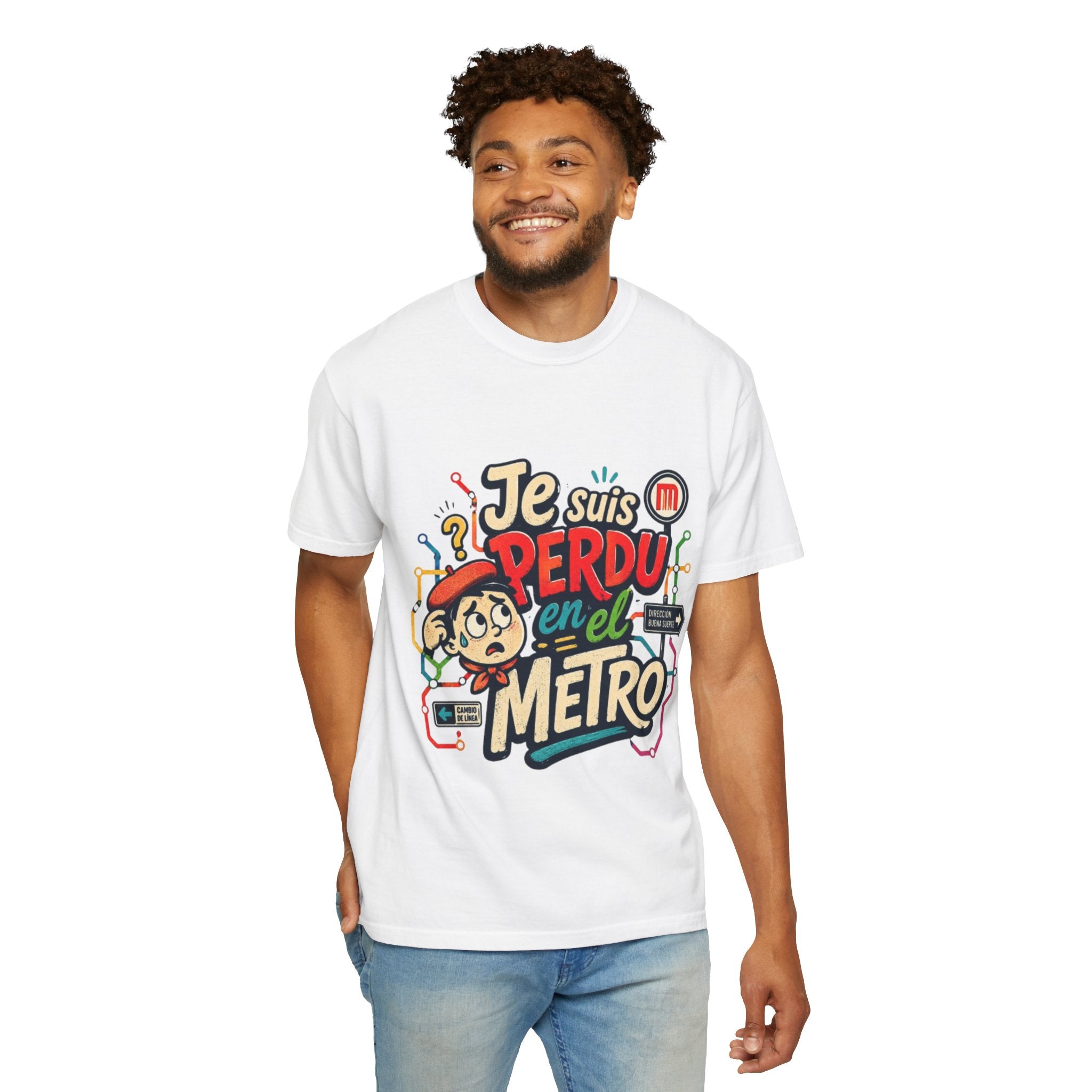T-Shirt — "Je suis perdu en el métro" Cute Lost in the Metro Graphic Tee