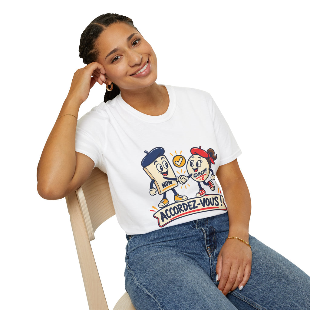 T-shirt professeur de FLE Accordez-vous humour grammaire
