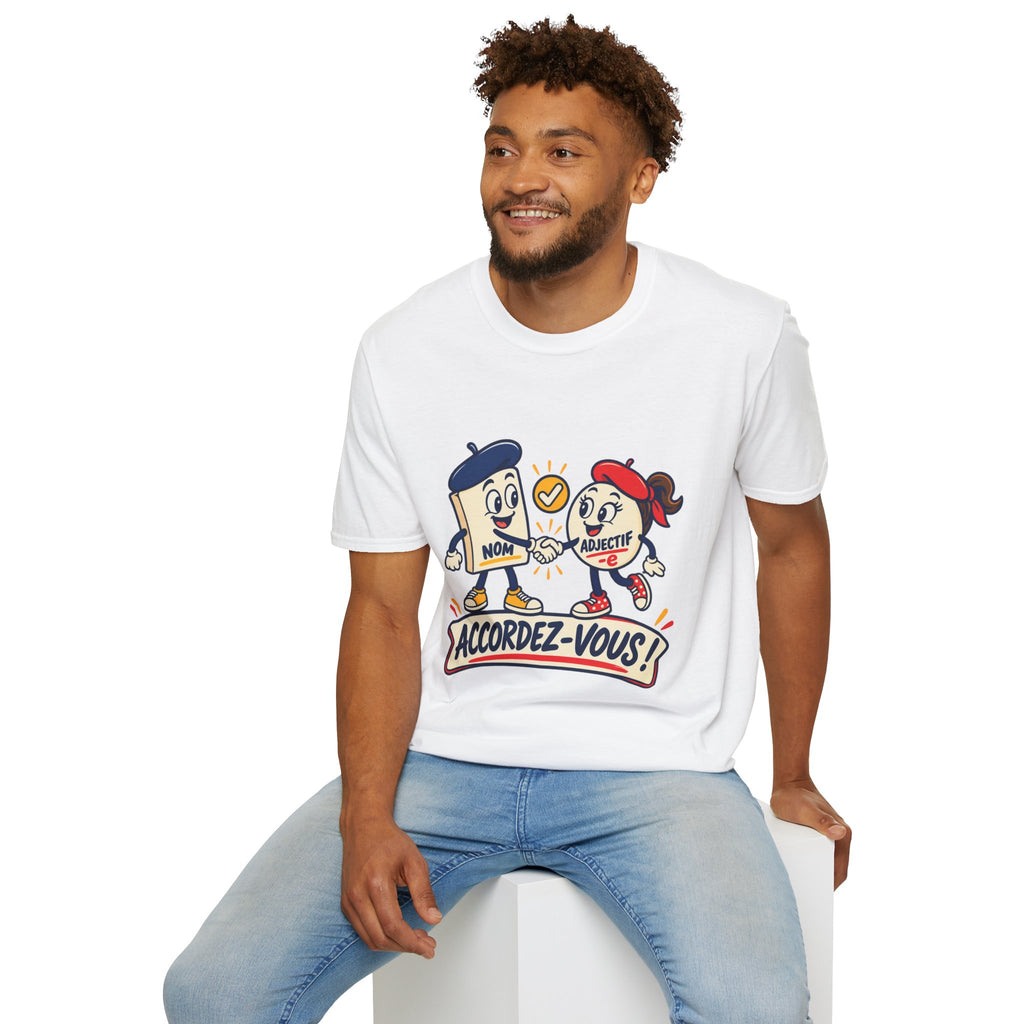 T-shirt professeur de FLE Accordez-vous humour grammaire