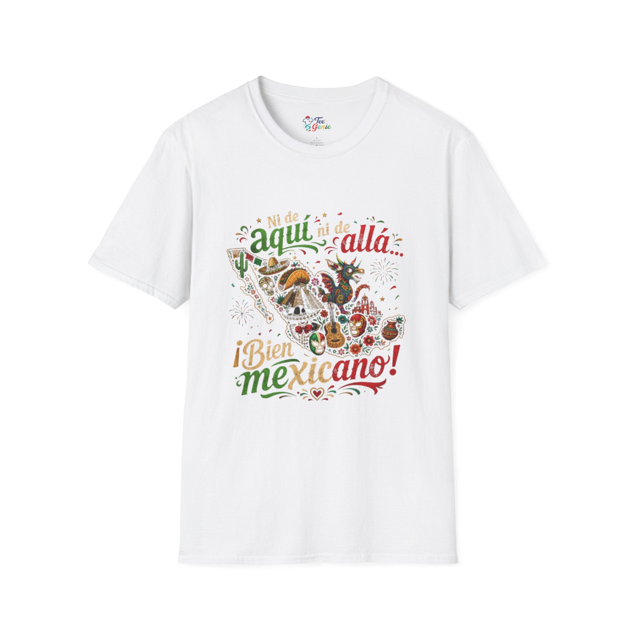 Playera Ni de aqui ni de alla bien mexicano