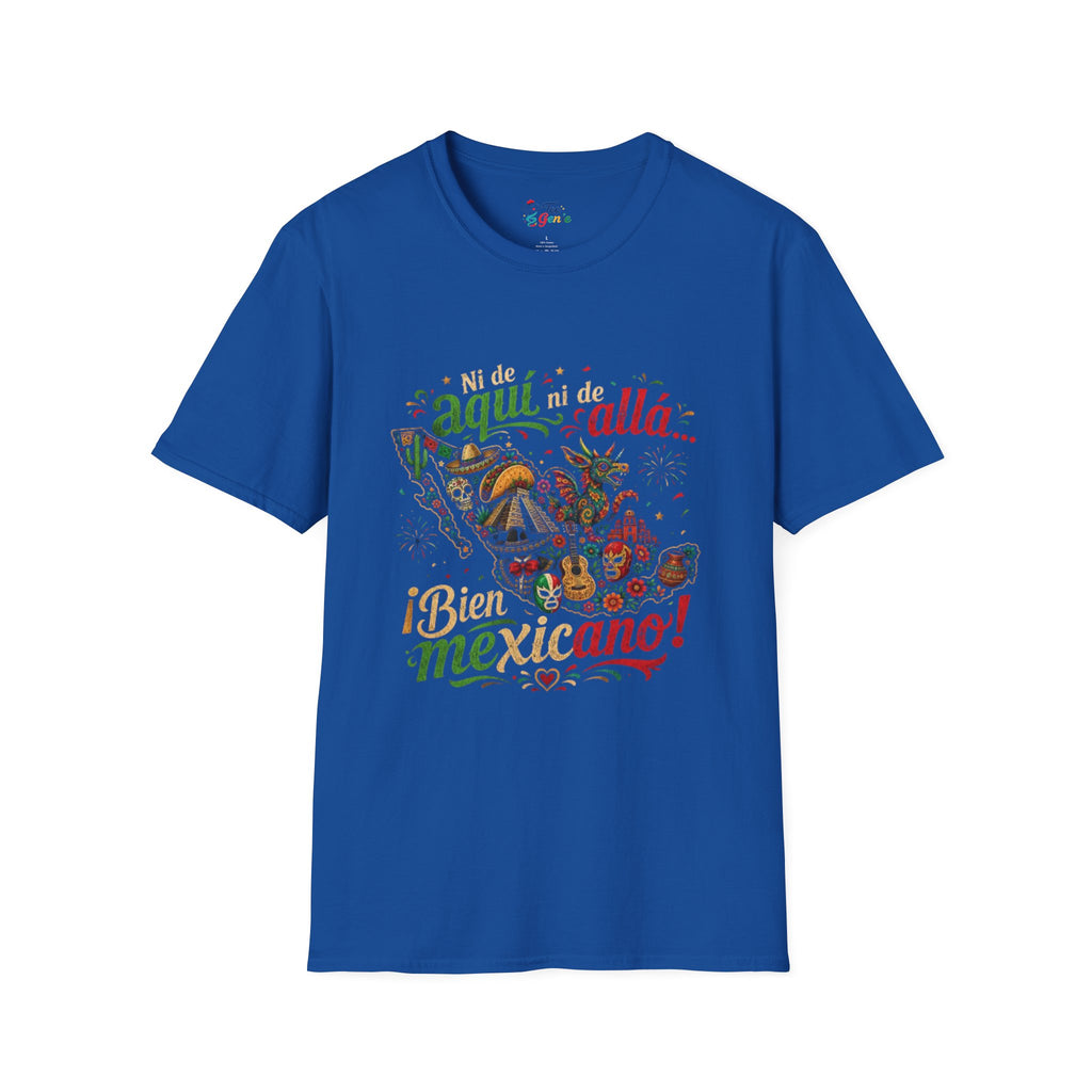 Playera Ni de aqui ni de alla bien mexicano