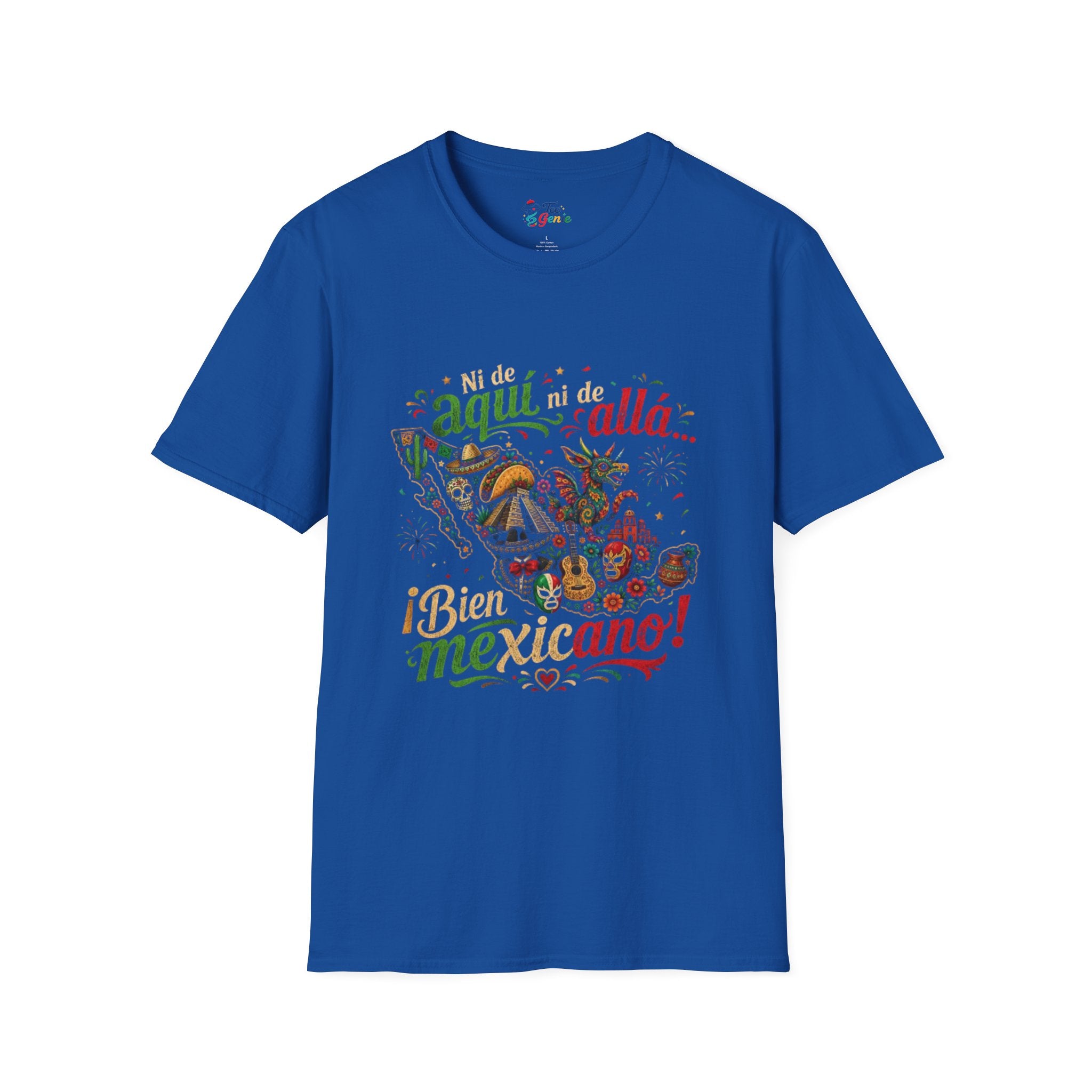 Playera Ni de aqui ni de alla bien mexicano