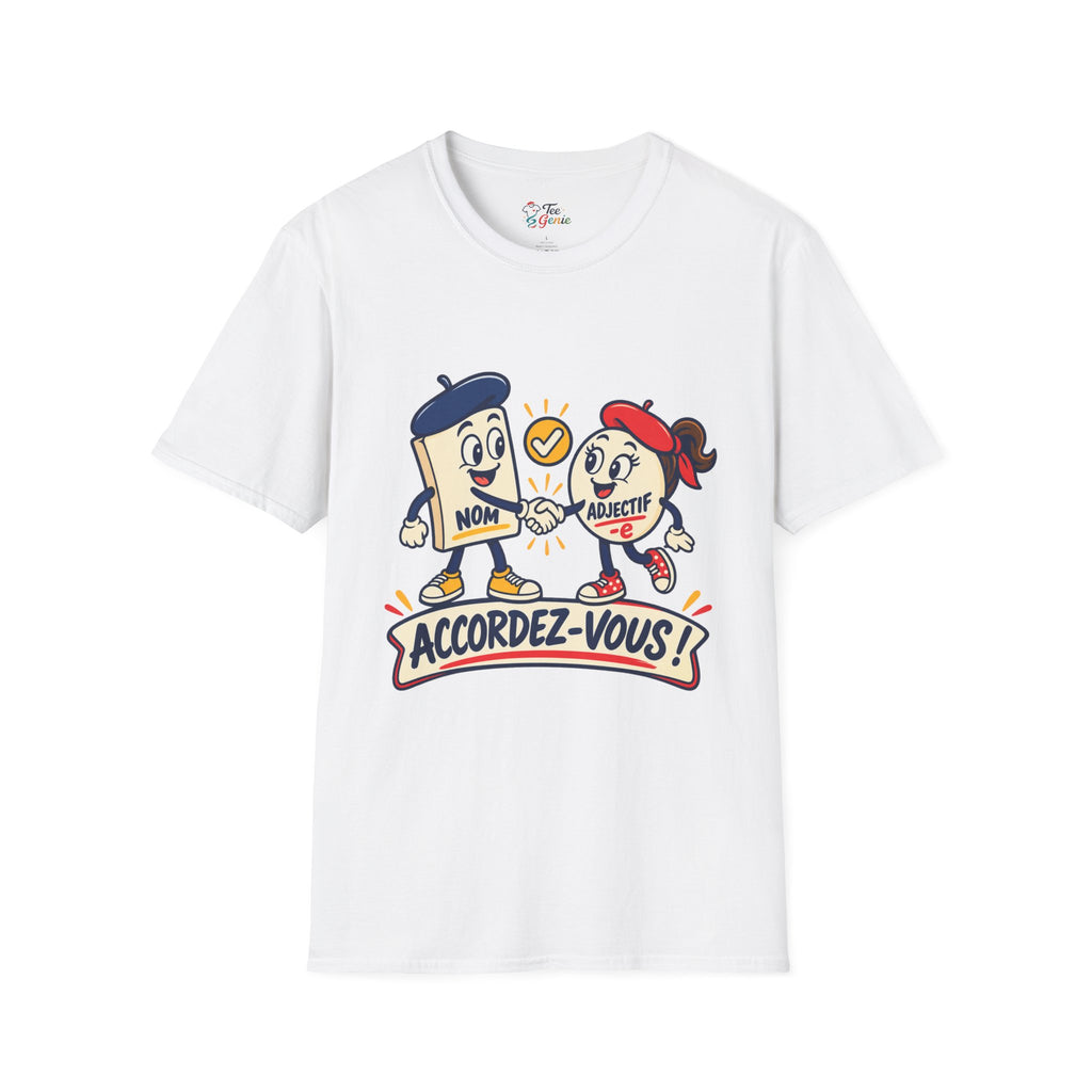 T-shirt professeur de FLE Accordez-vous humour grammaire