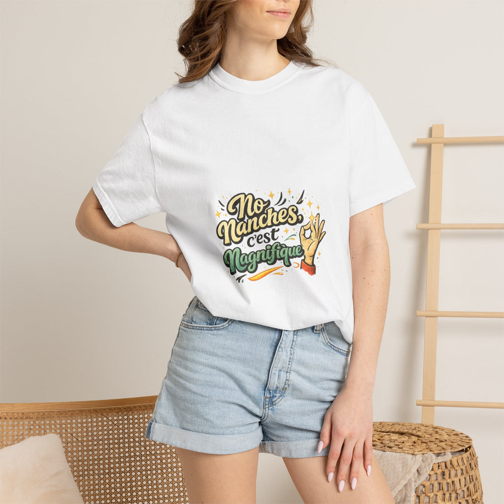 T-Shirt — "No Marches C'est Magnifique" Retro Hand Gesture Graphic Tee