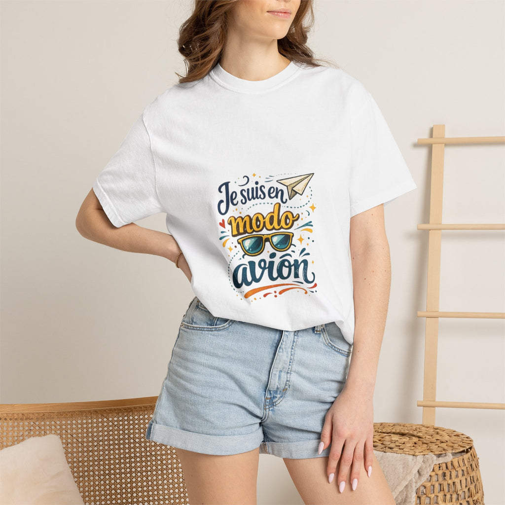 T-Shirt — "Je suis en modo avion" French Airplane Mode Graphic Tee