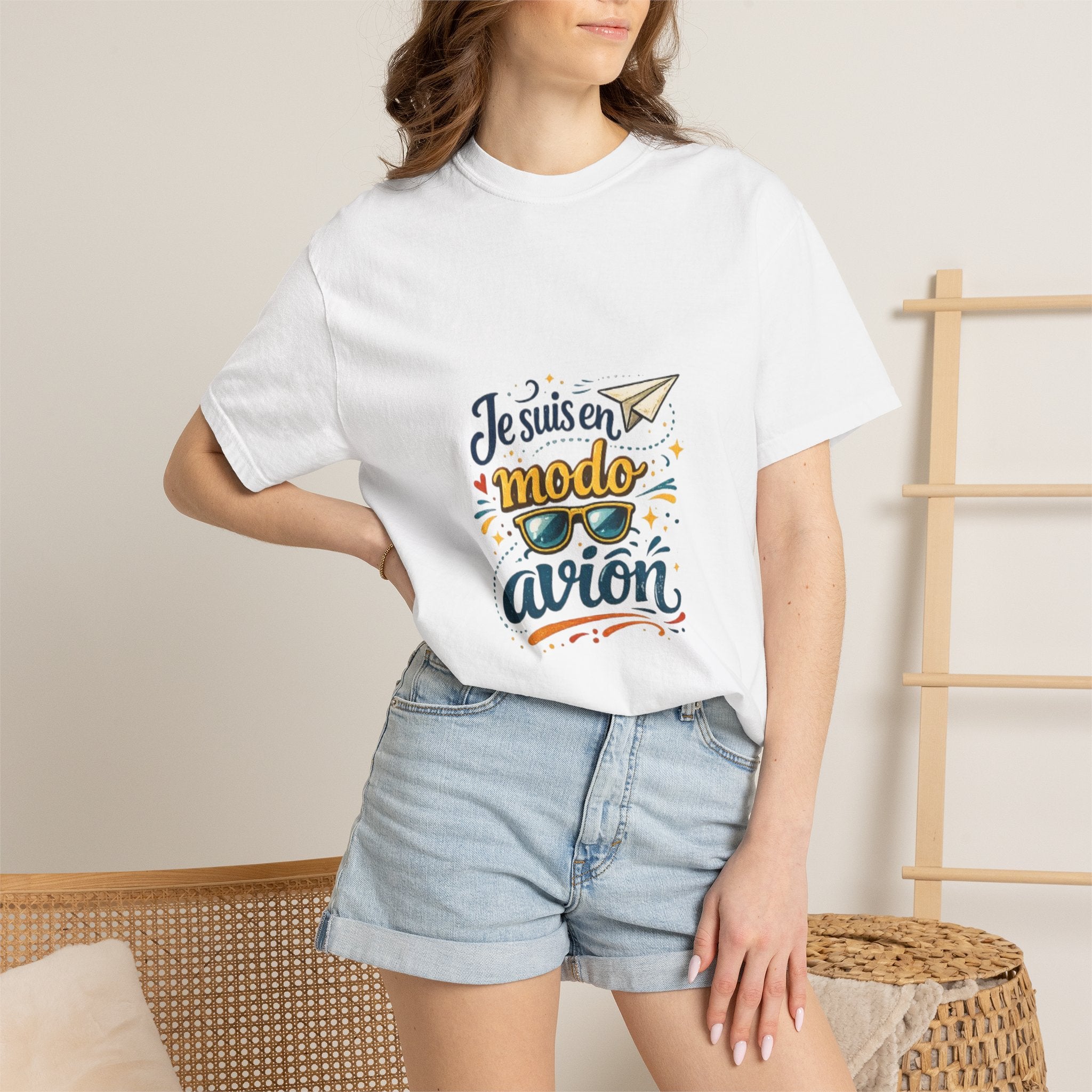 T-Shirt — "Je suis en modo avion" French Airplane Mode Graphic Tee