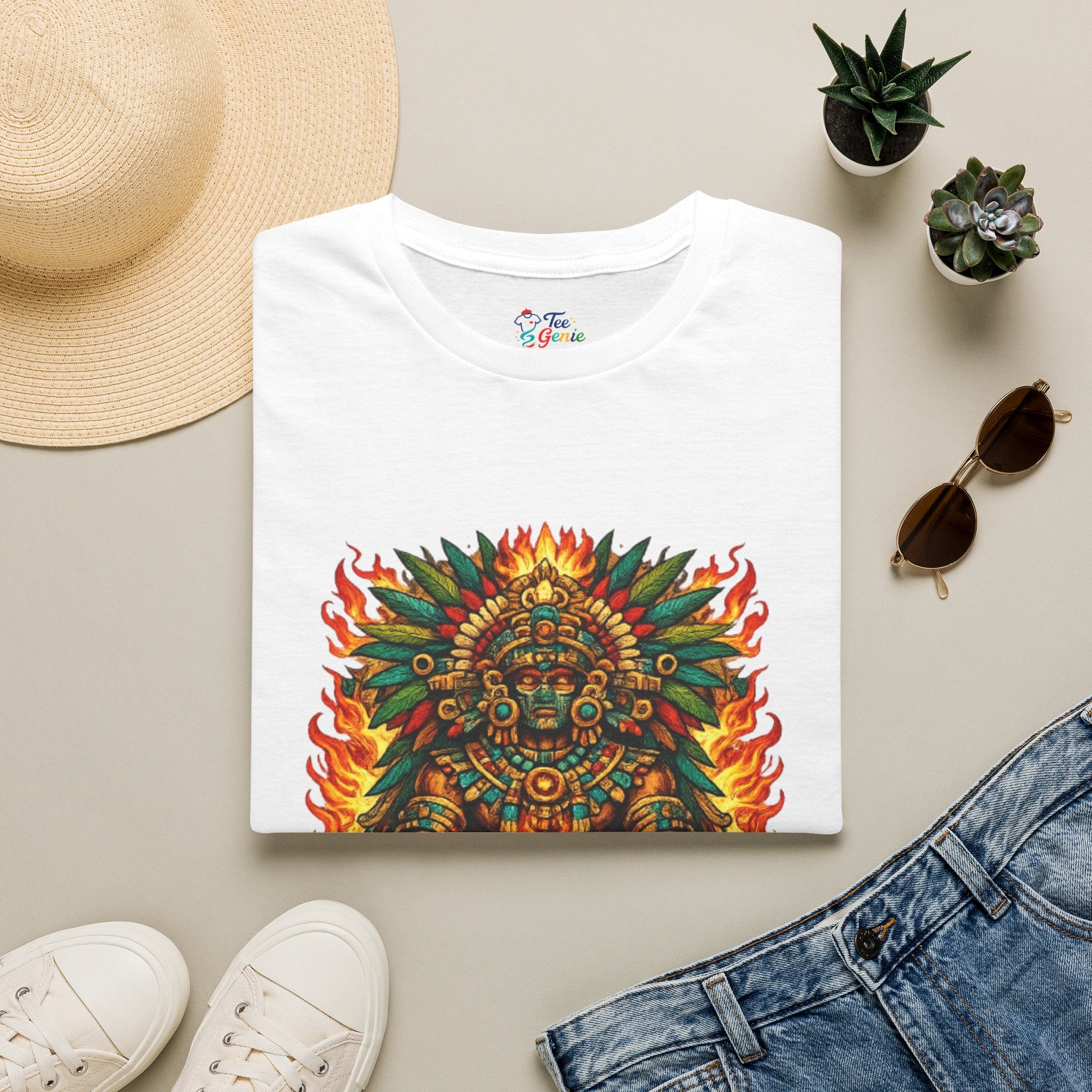 Playera azteca Xiuhtecuhtli