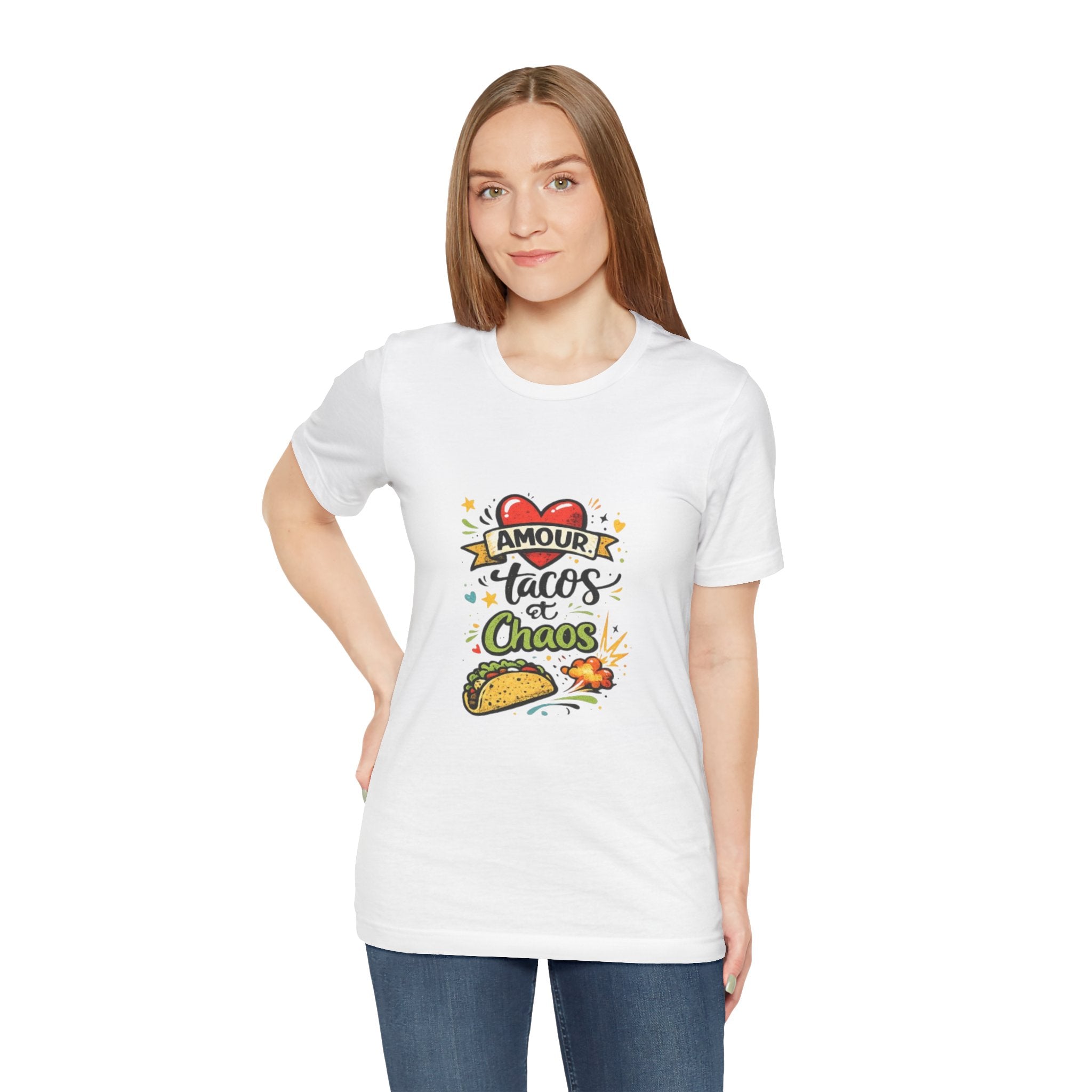Taco Love Tee — "Amour Tacos et Chaos" French Food Graphic Shirt