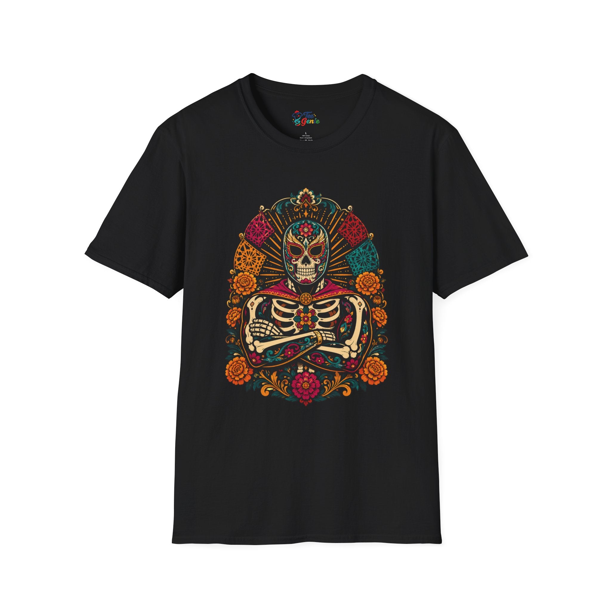 Playera Día de Muertos Luchador Calavera