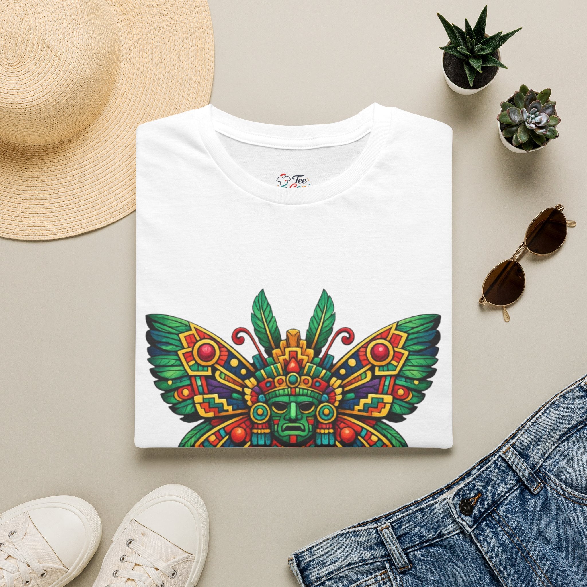 Playera azteca Quetzalpapálotl