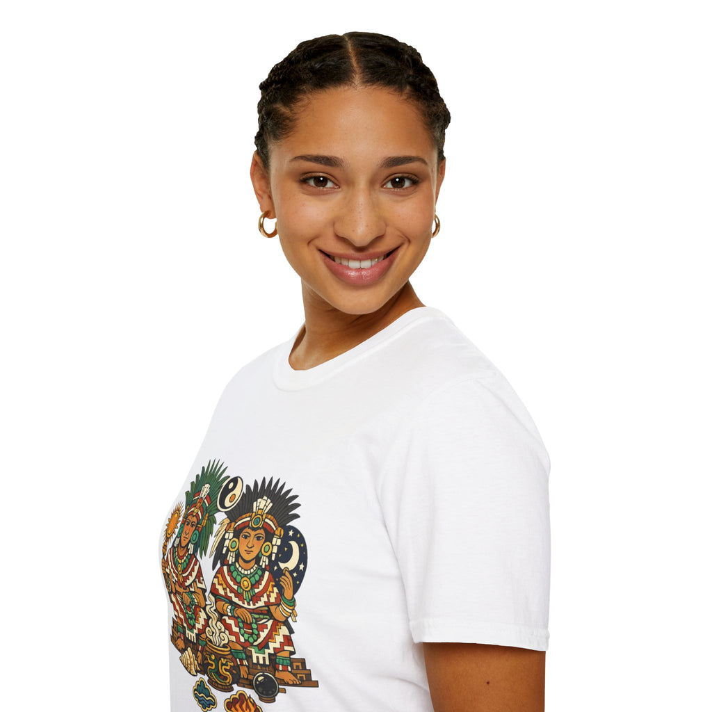 Playera azteca Ometecuhtli y Omecihuatl