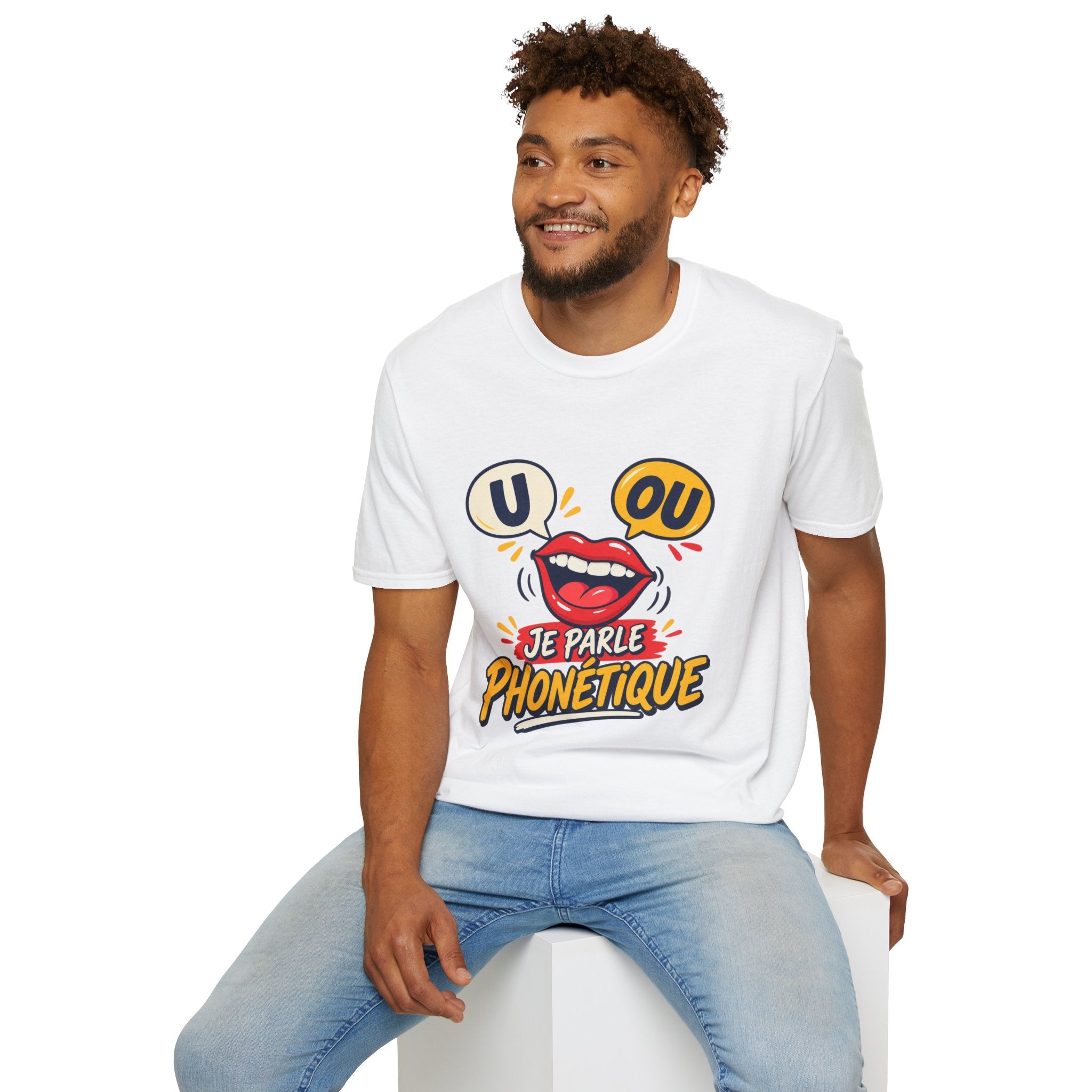 T-shirt professeur de FLE U ou OU Je parle phonétique