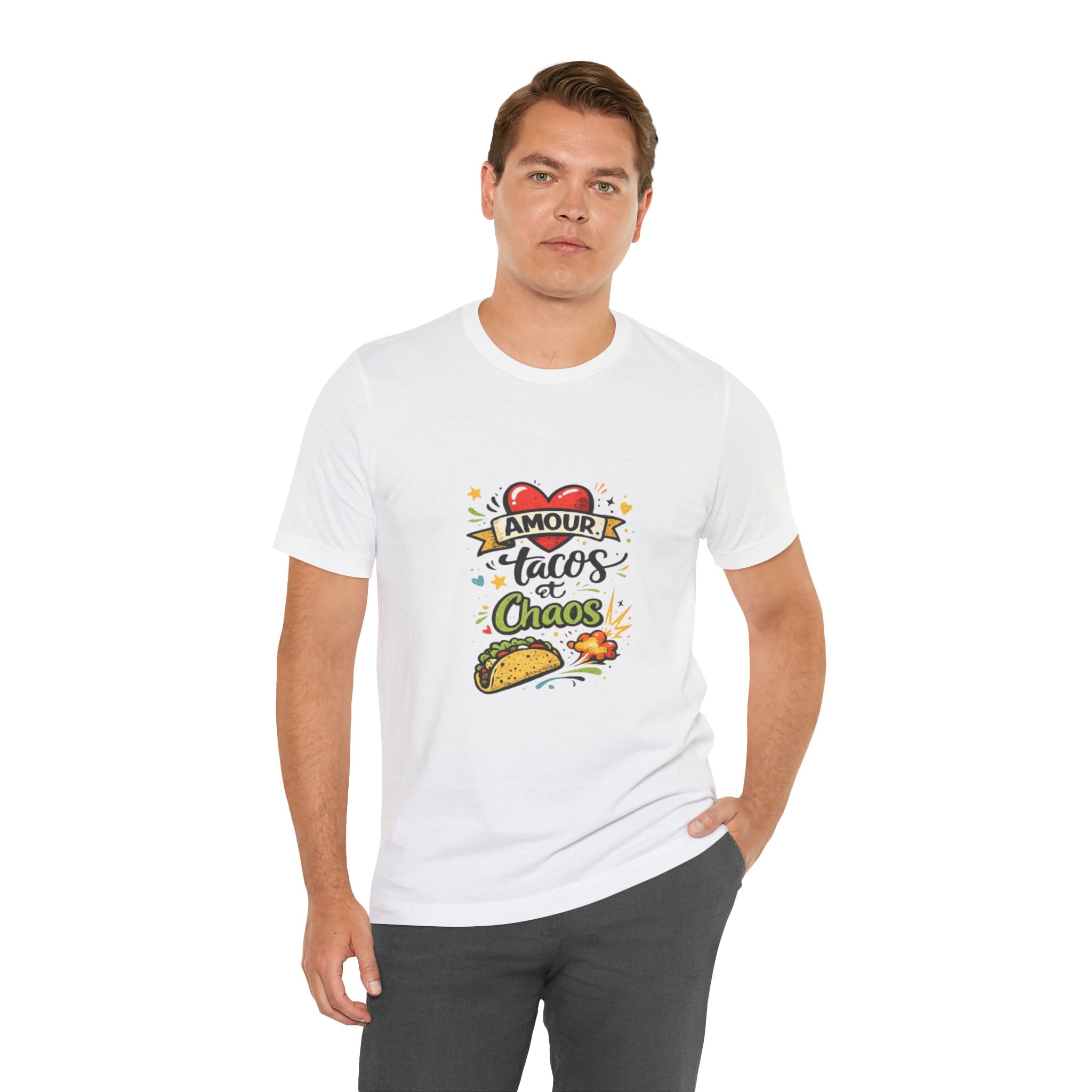Taco Love Tee — "Amour Tacos et Chaos" French Food Graphic Shirt