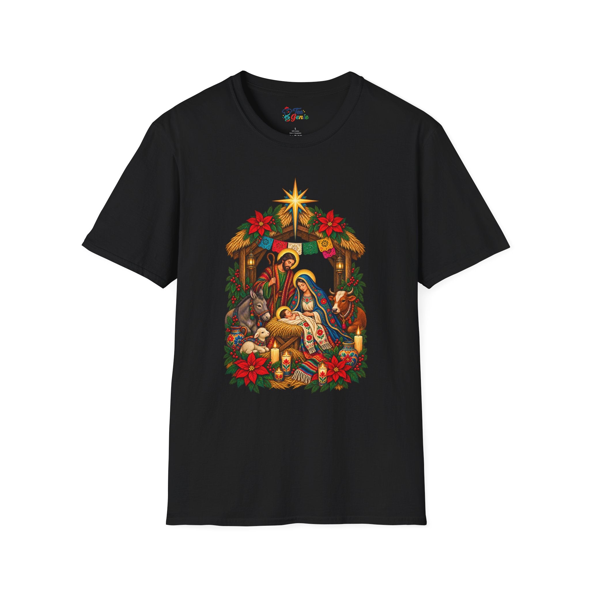 Playera Nacimiento Mexicano – Arte Popular Navideño