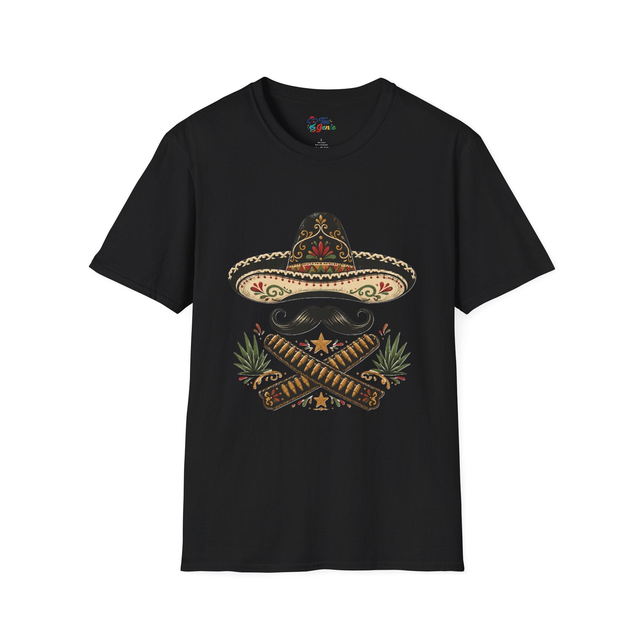Playera Sombrero y Bigote Revolucionario