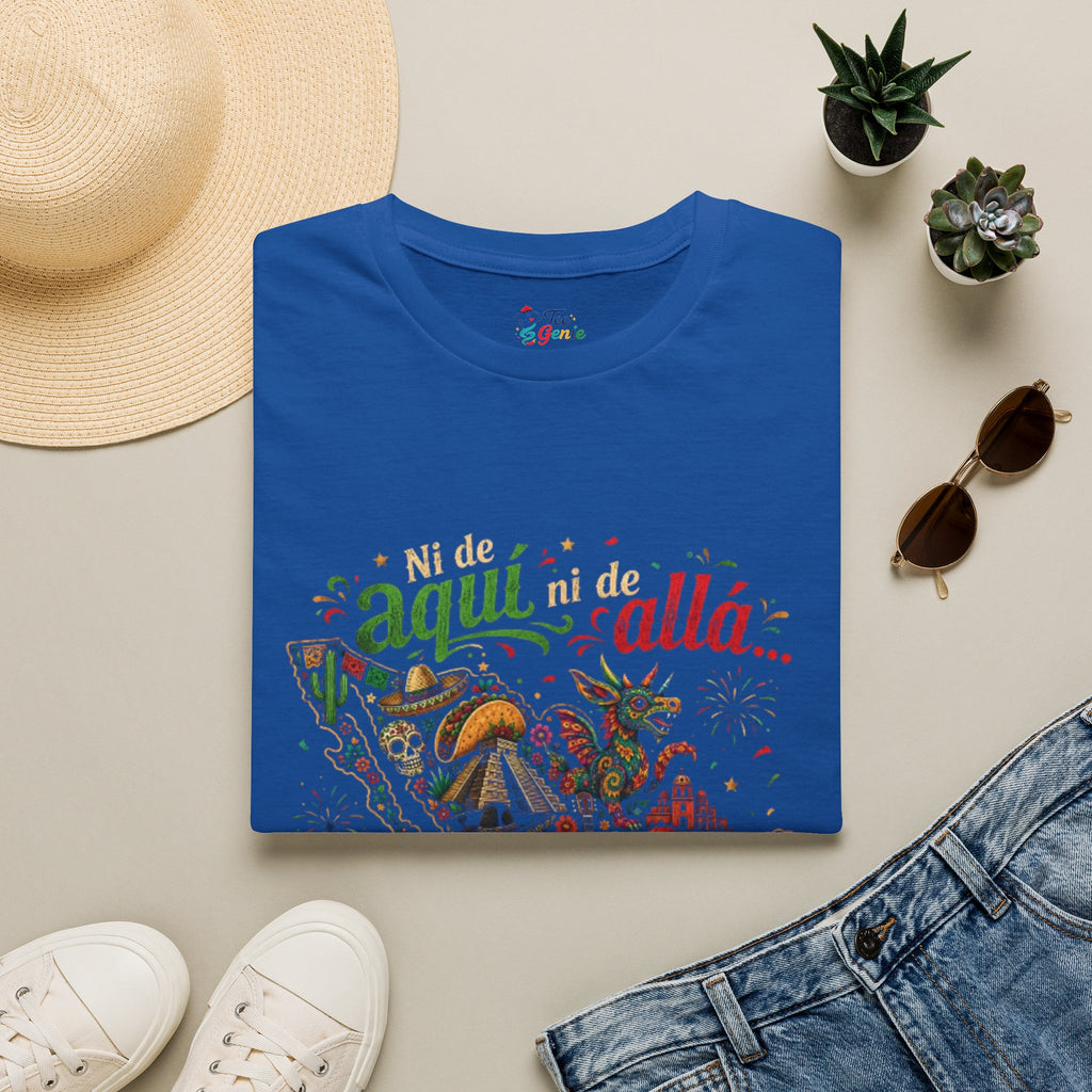 Playera Ni de aqui ni de alla bien mexicano