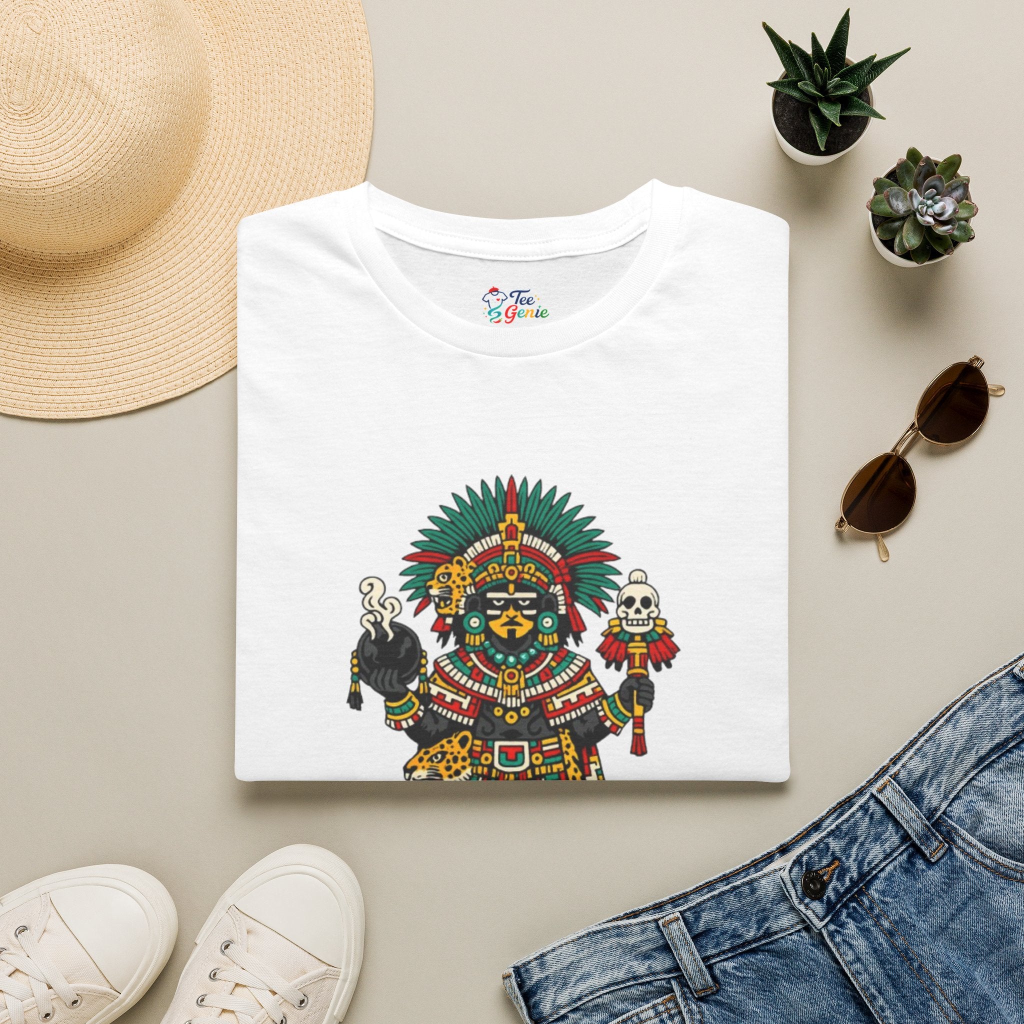 Playera azteca Tezcatlipoca