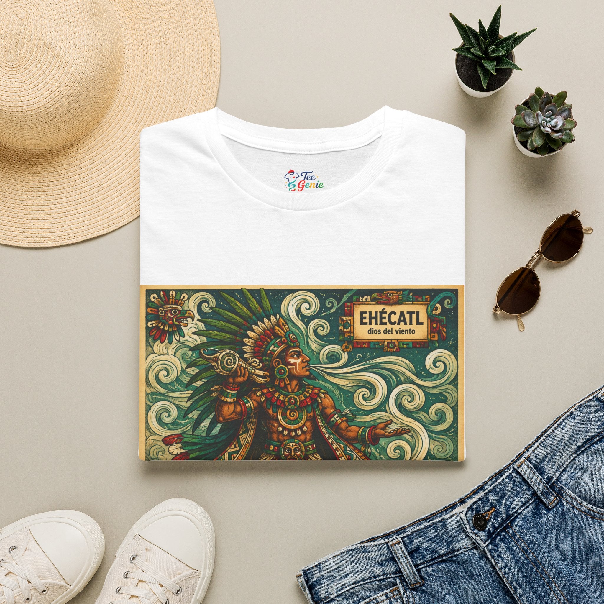 Playera azteca Ehécatl