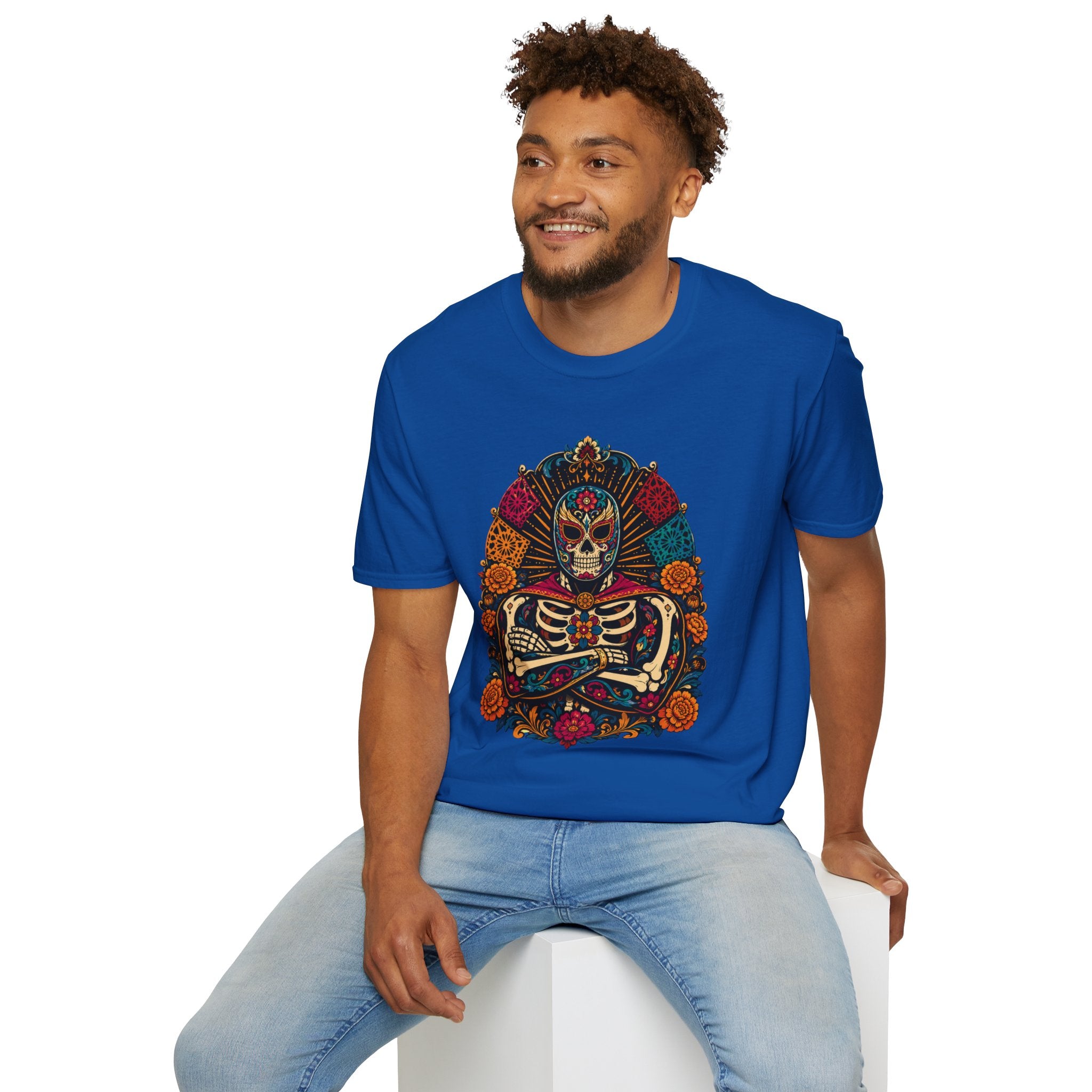 Playera Día de Muertos Luchador Calavera