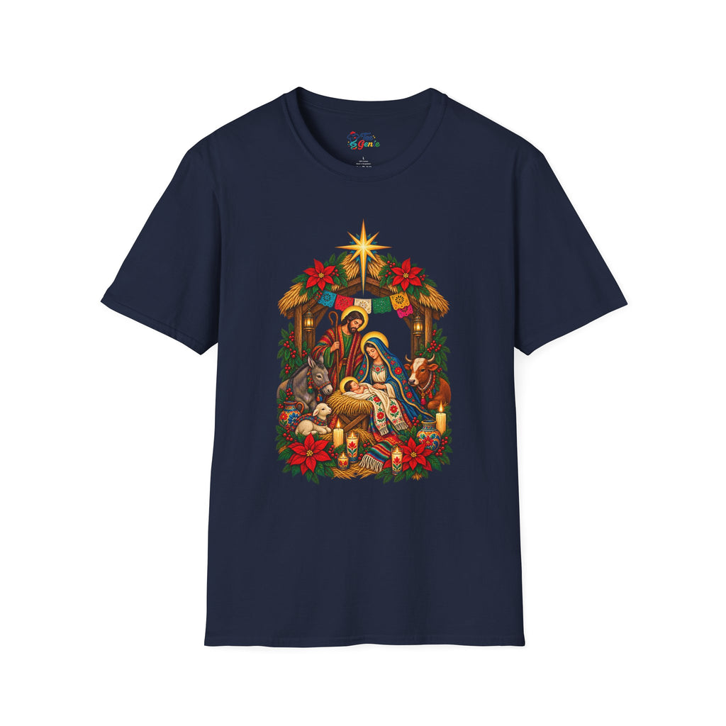 Playera Nacimiento Mexicano – Arte Popular Navideño