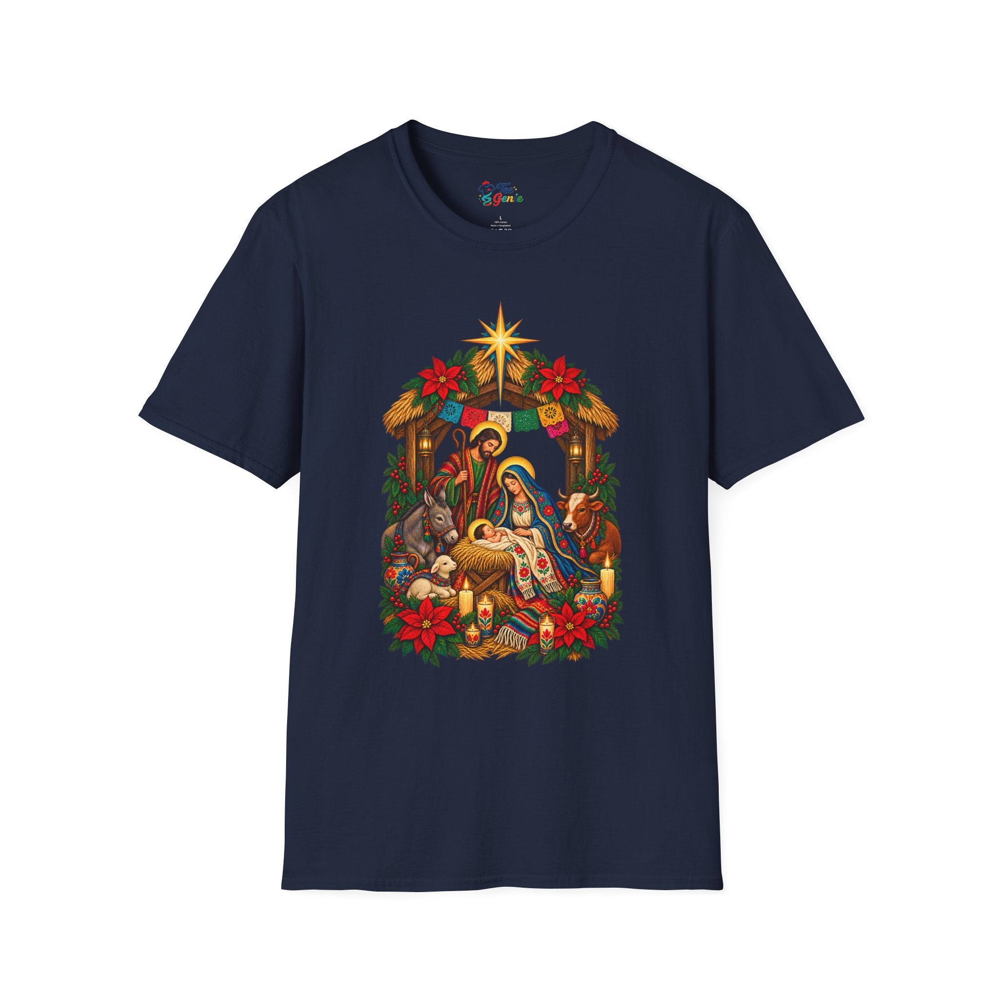 Playera Nacimiento Mexicano – Arte Popular Navideño