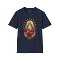 Playera Virgen de Guadalupe con Manto, Rosas y Luna Dorada
